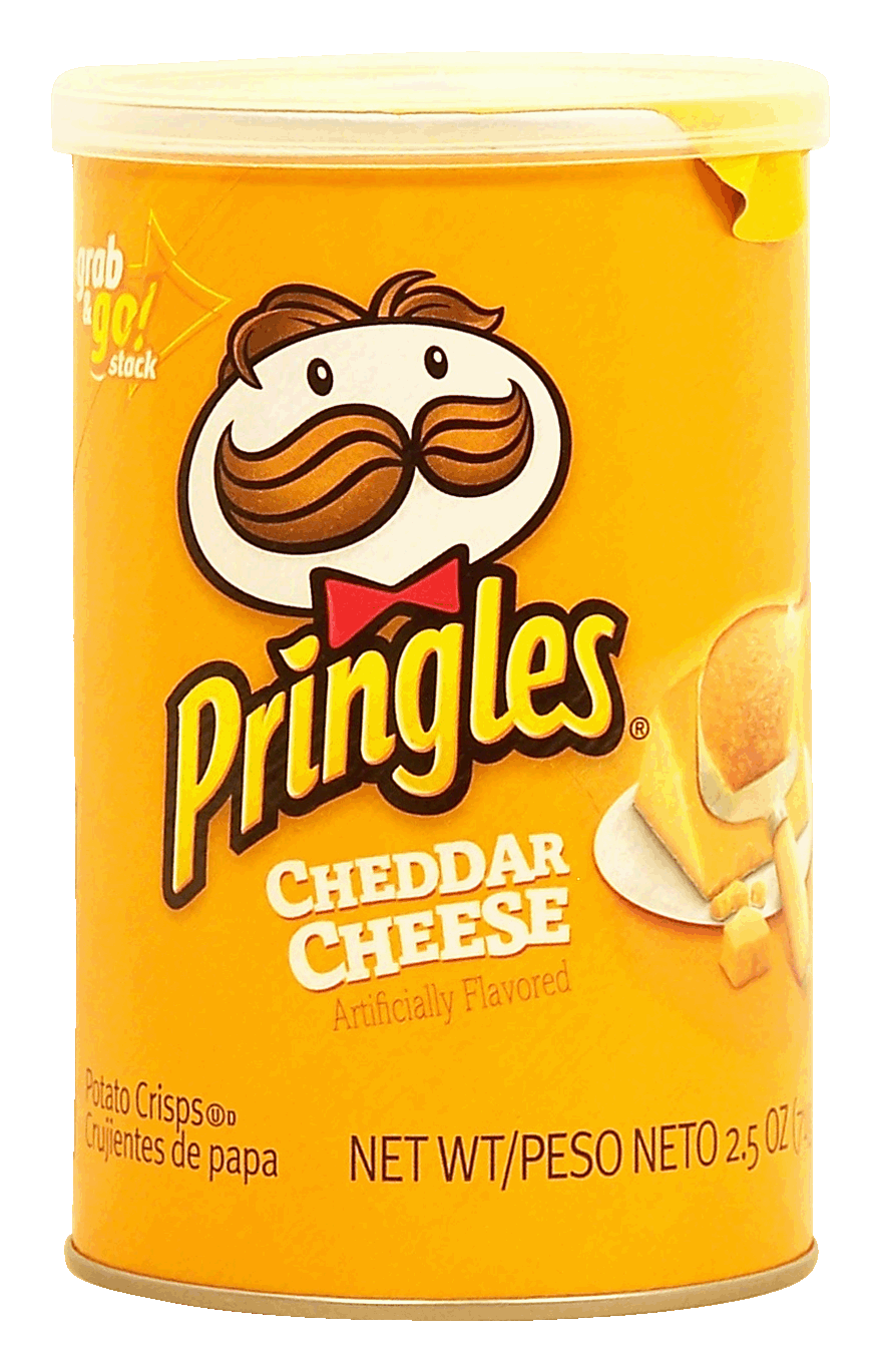 Pringles grap & go! stack cheddar cheese flavor potato crisps Full-Size Picture